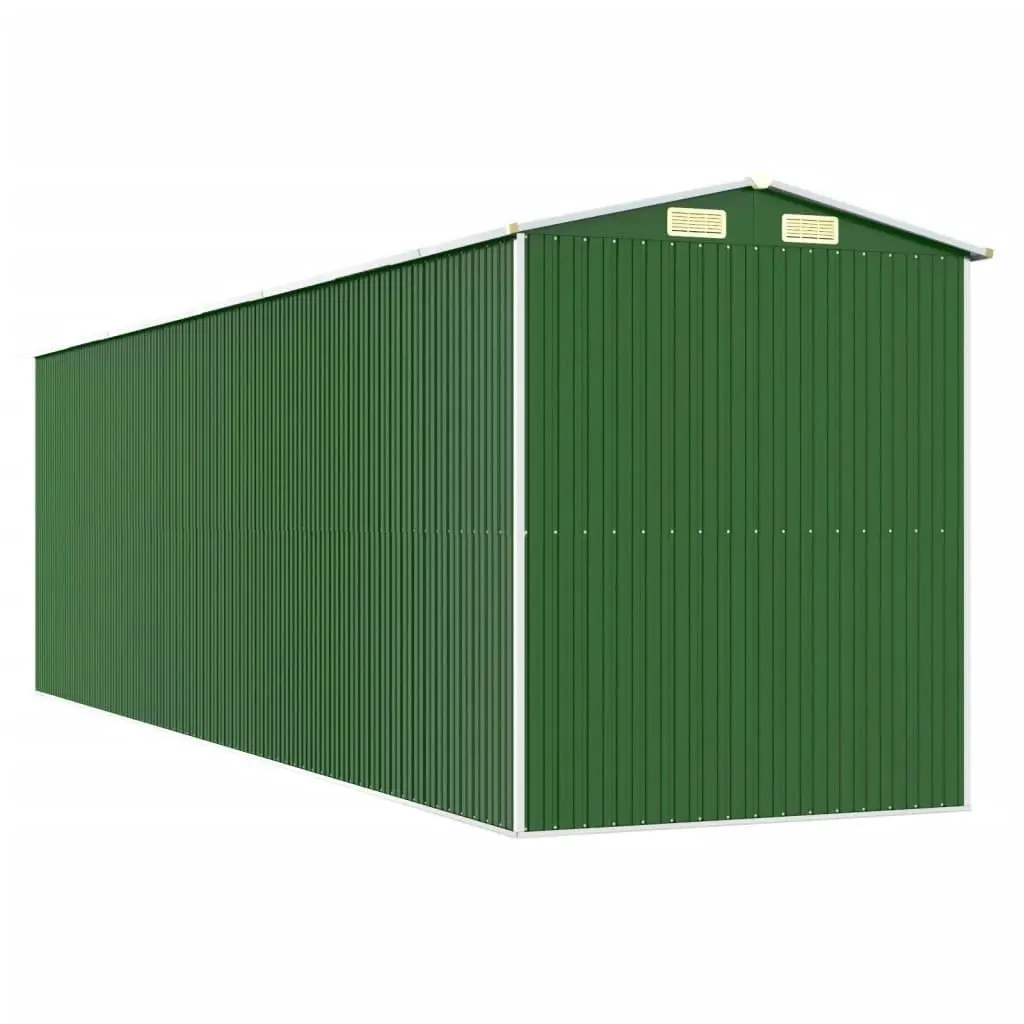 Garden Shed Green 192x689x223 cm Galvanised Steel 3147433