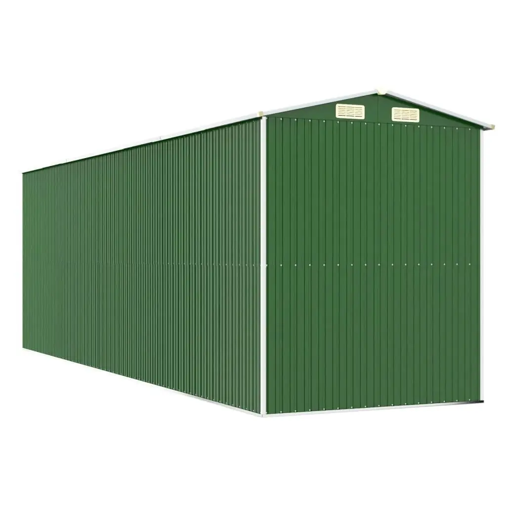 Garden Shed Green 192x606x223 cm Galvanised Steel 3147432