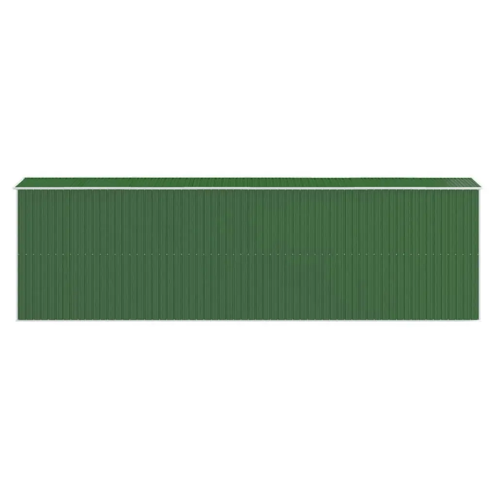 Garden Shed Green 192x606x223 cm Galvanised Steel 3147432