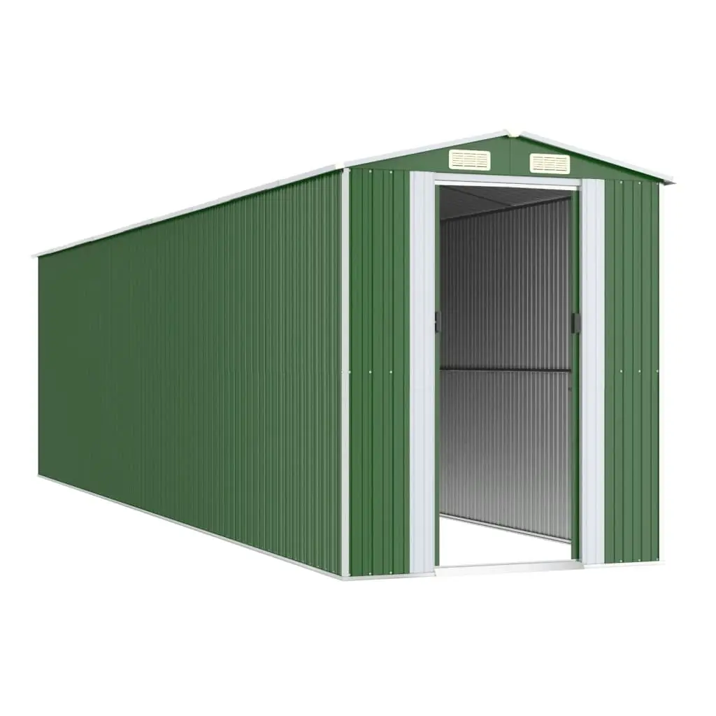 Garden Shed Green 192x772x223 cm Galvanised Steel 3147434