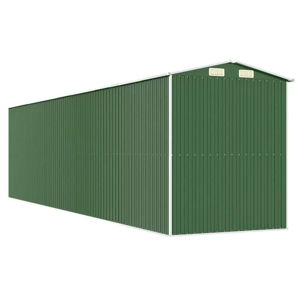 Garden Shed Green 192x772x223 cm Galvanised Steel 3147434