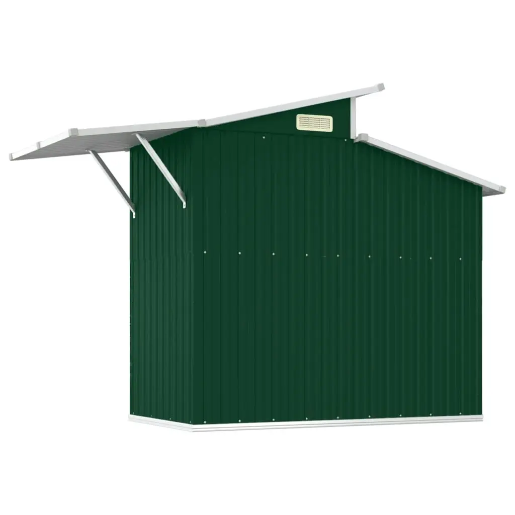 Garden Shed Green 270x130x208.5 cm Galvanised Steel 316242