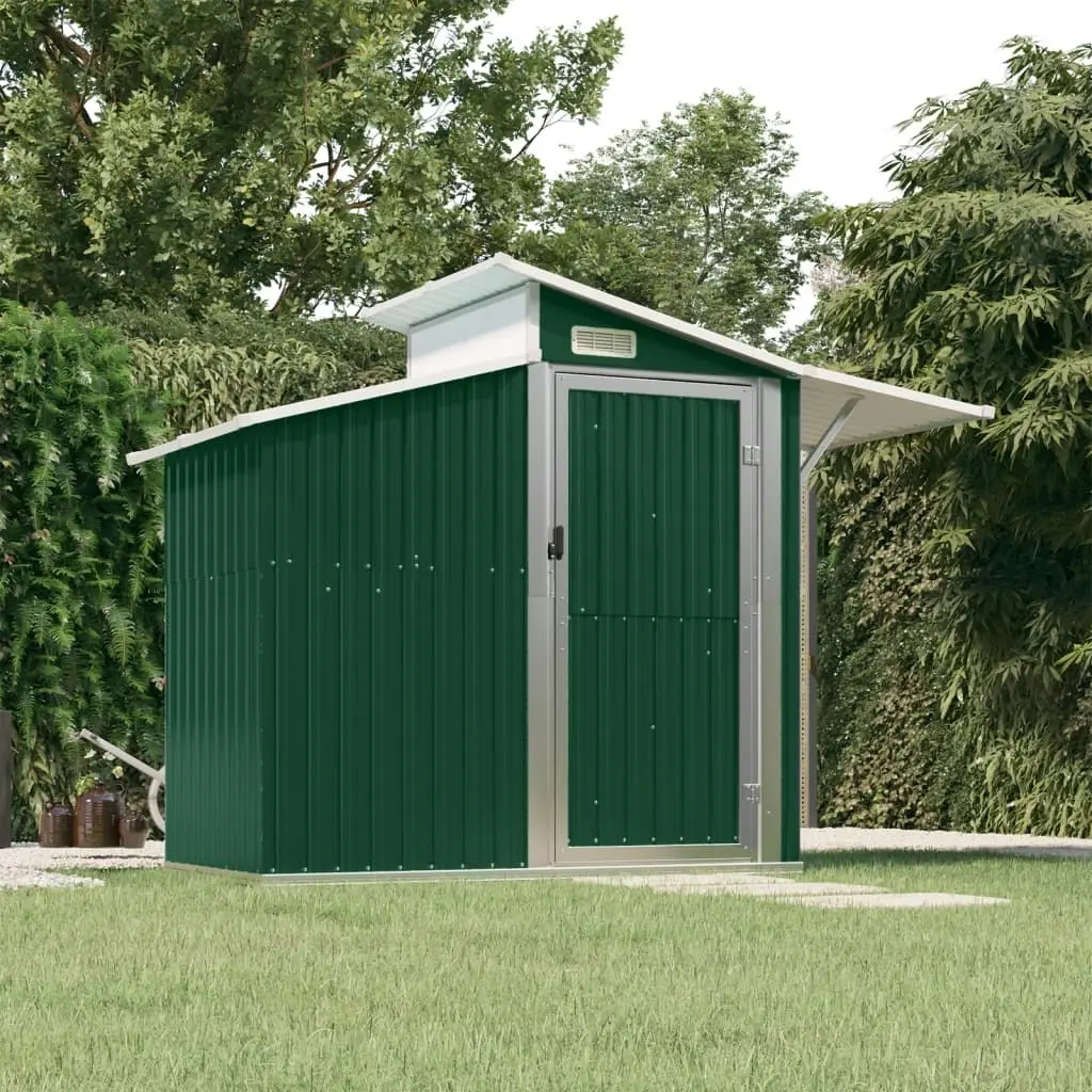 Garden Shed Green 270x130x208.5 cm Galvanised Steel 316242