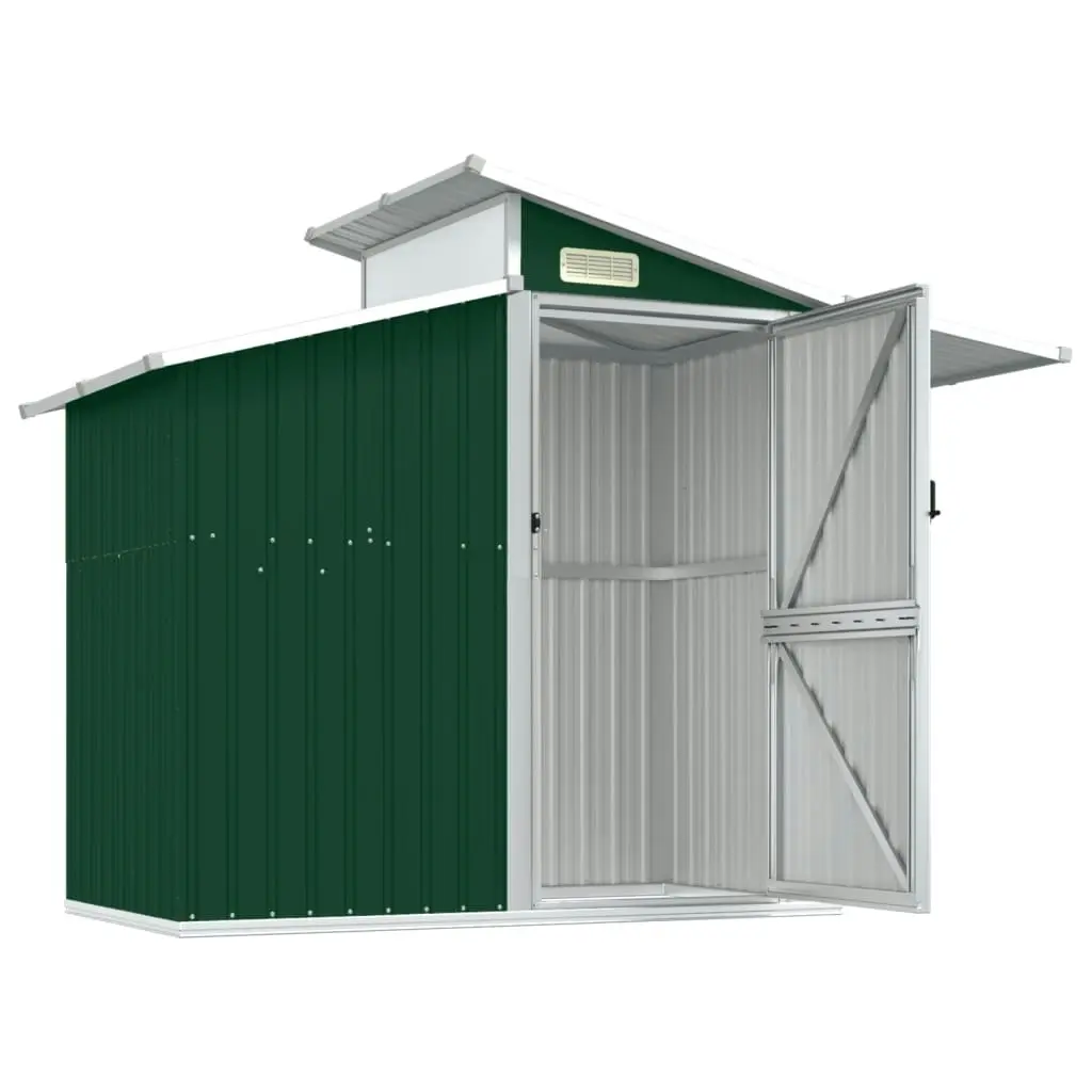 Garden Shed Green 270x130x208.5 cm Galvanised Steel 316242