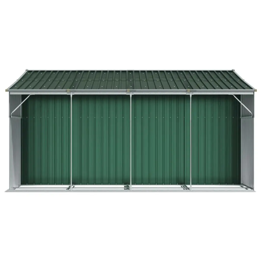 Garden Shed Green 277x365.5x179 cm Galvanised Steel 3188288