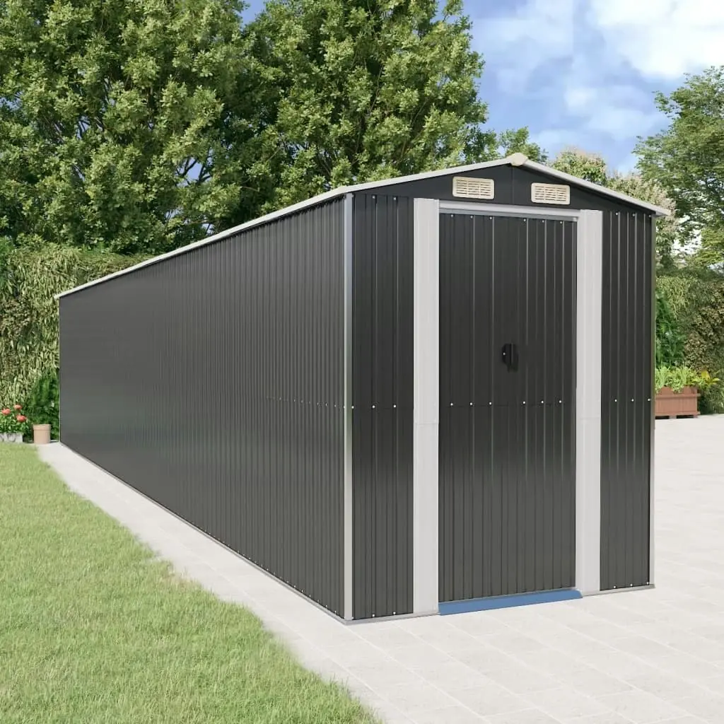 Garden Shed Anthracite 192x1021x223 cm Galvanised Steel 3147459