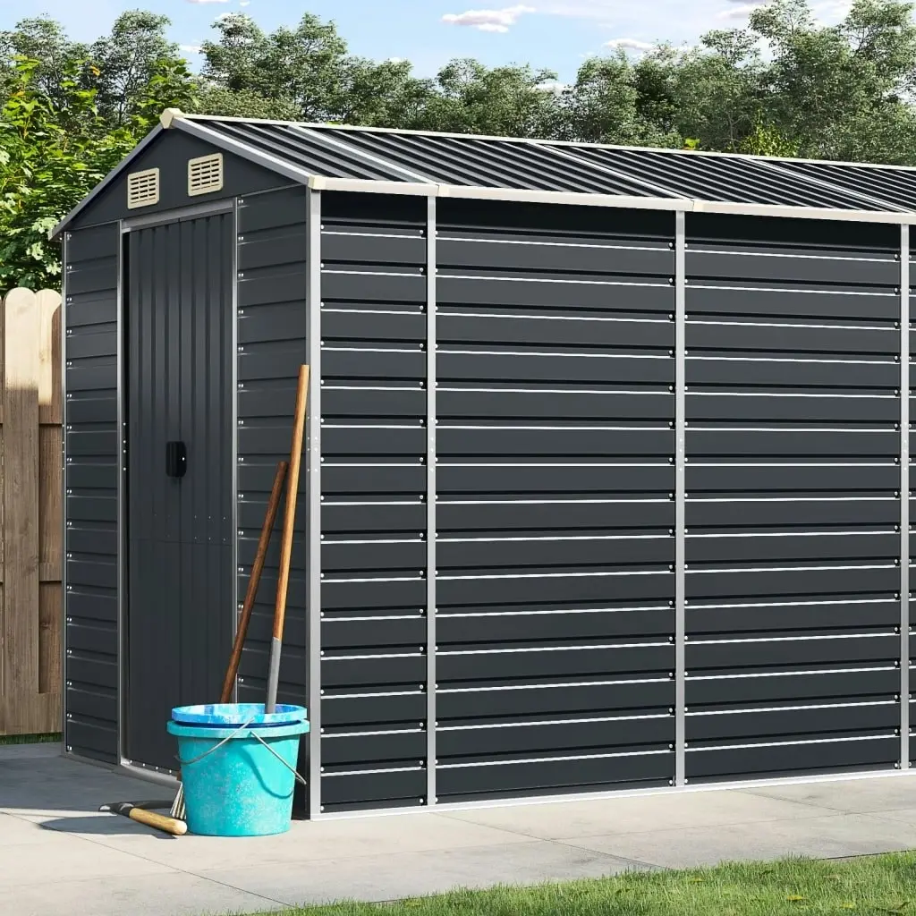 Garden Shed Anthracite 191x980x198 cm Galvanised Steel 3188263