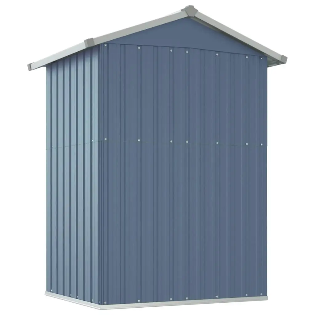 Garden Shed Grey 126x97.5x177 cm Galvanised Steel 316234