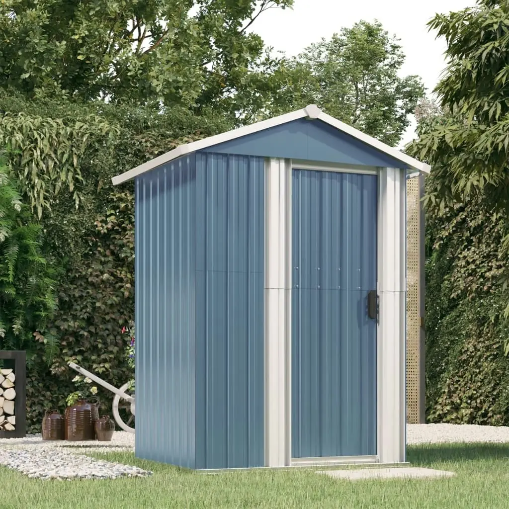 Garden Shed Grey 126x97.5x177 cm Galvanised Steel 316234