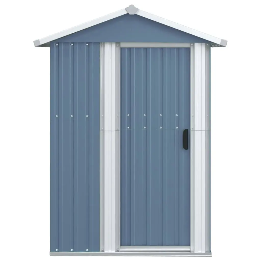 Garden Shed Grey 126x97.5x177 cm Galvanised Steel 316234