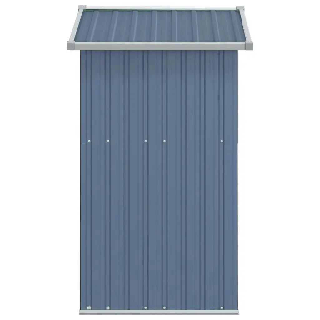 Garden Shed Grey 126x97.5x177 cm Galvanised Steel 316234