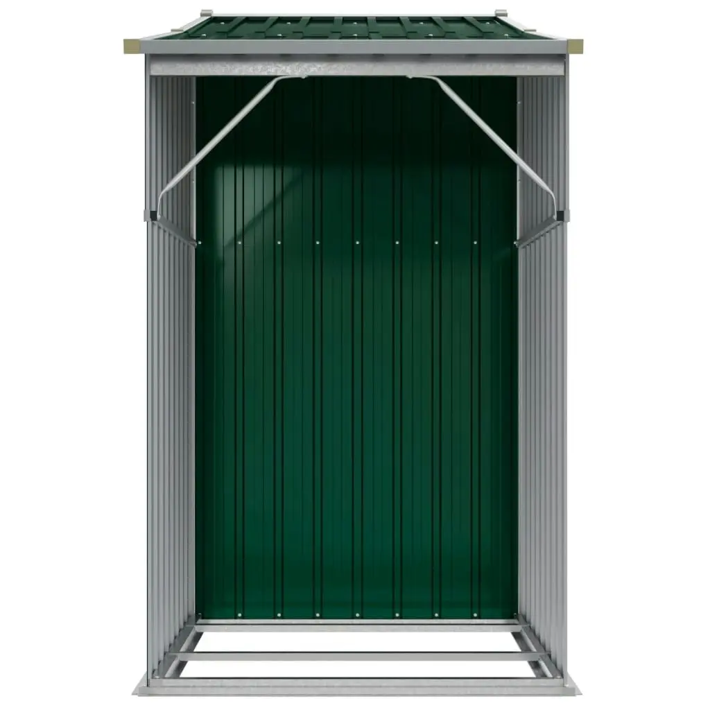 Garden Shed Green 277x93x179 cm Galvanised Steel 364514