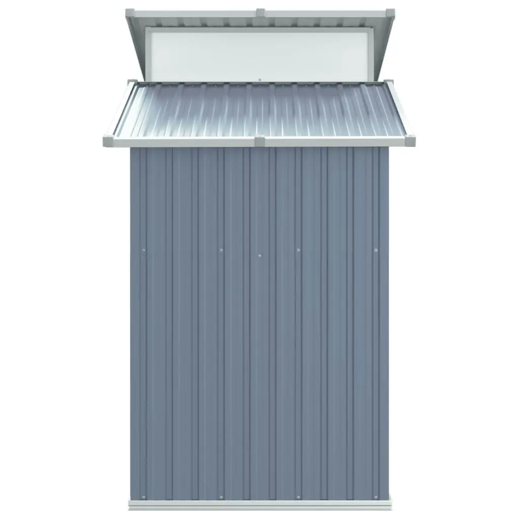 Garden Shed Grey 270x130x208.5 cm Galvanised Steel 316243