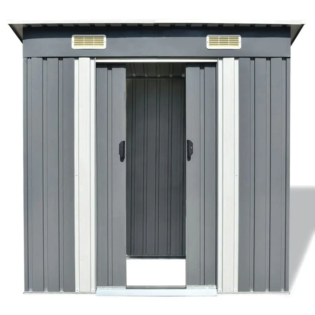 Garden Shed Grey Metal 42982