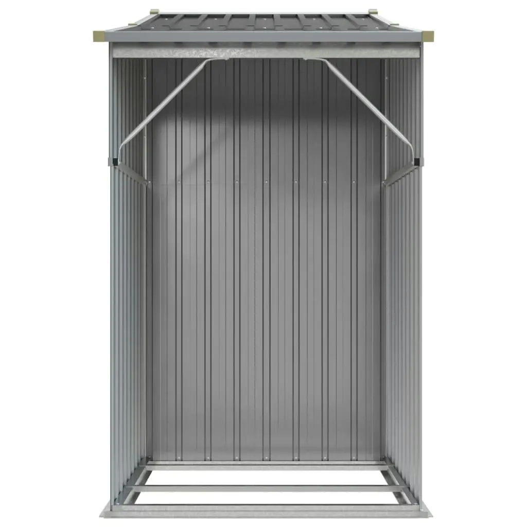 Garden Shed Grey 277x93x179 cm Galvanised Steel 364516