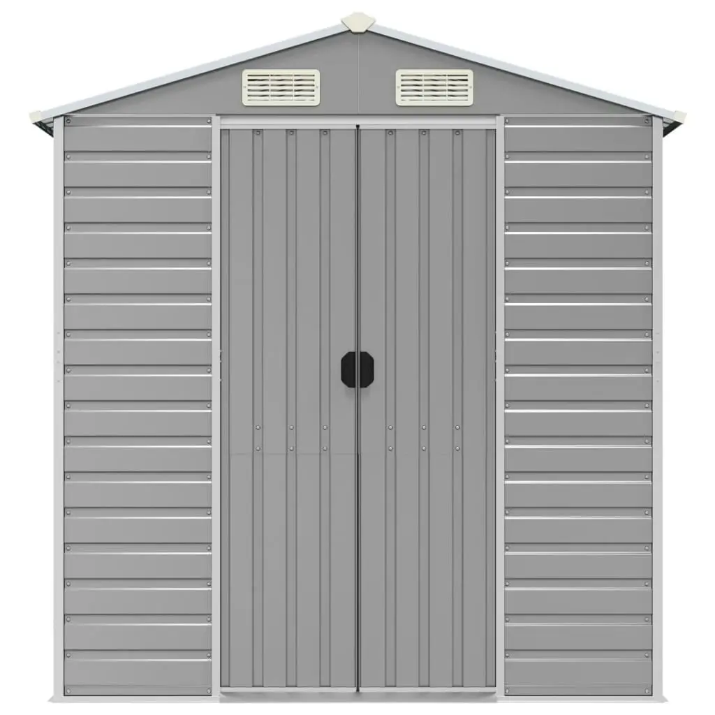 Garden Shed Light Grey 191x215x198 cm Galvanised Steel 3188243