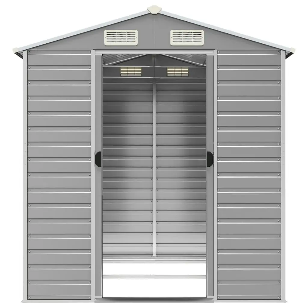 Garden Shed Light Grey 191x215x198 cm Galvanised Steel 3188243