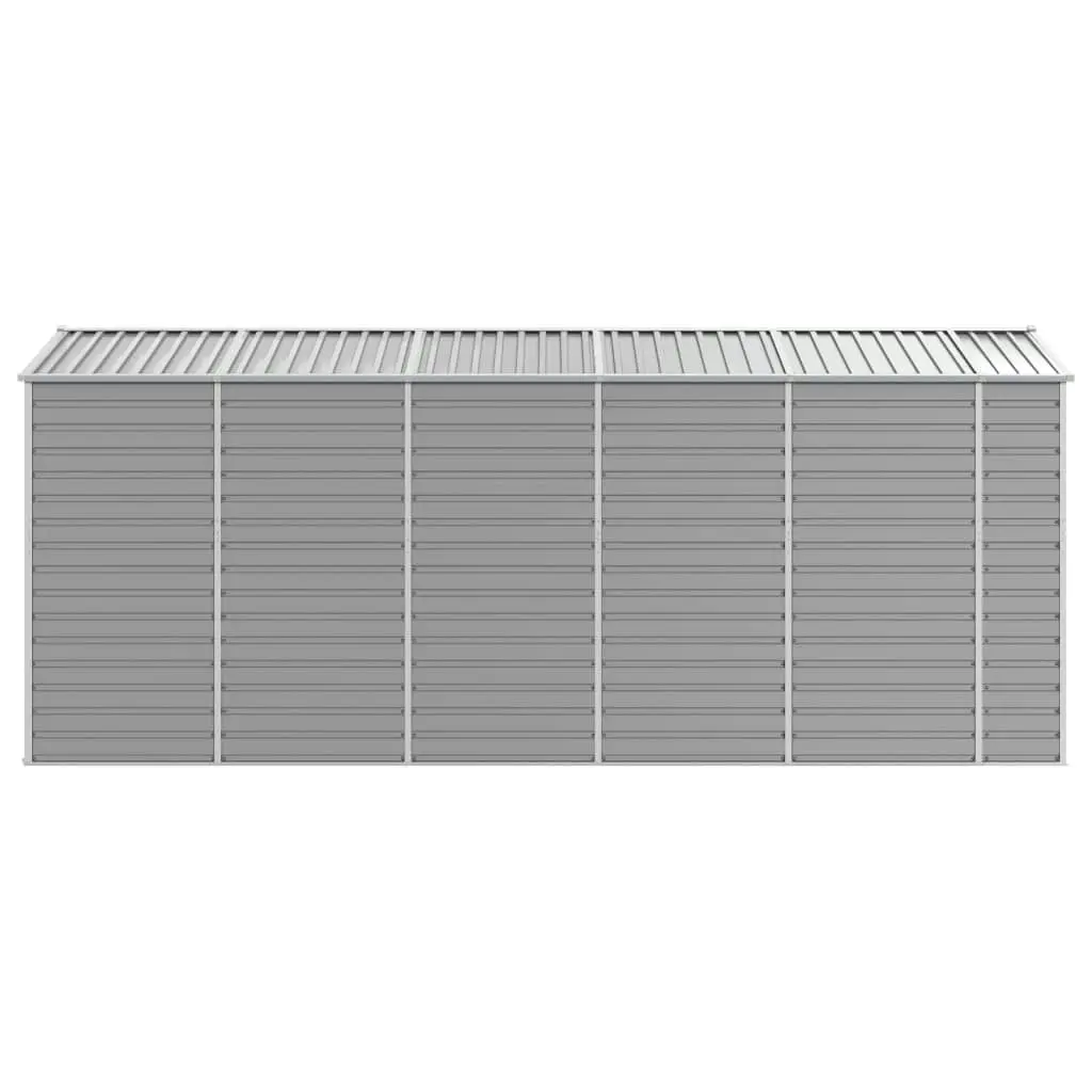 Garden Shed Light Grey 191x470x198 cm Galvanised Steel 3188246