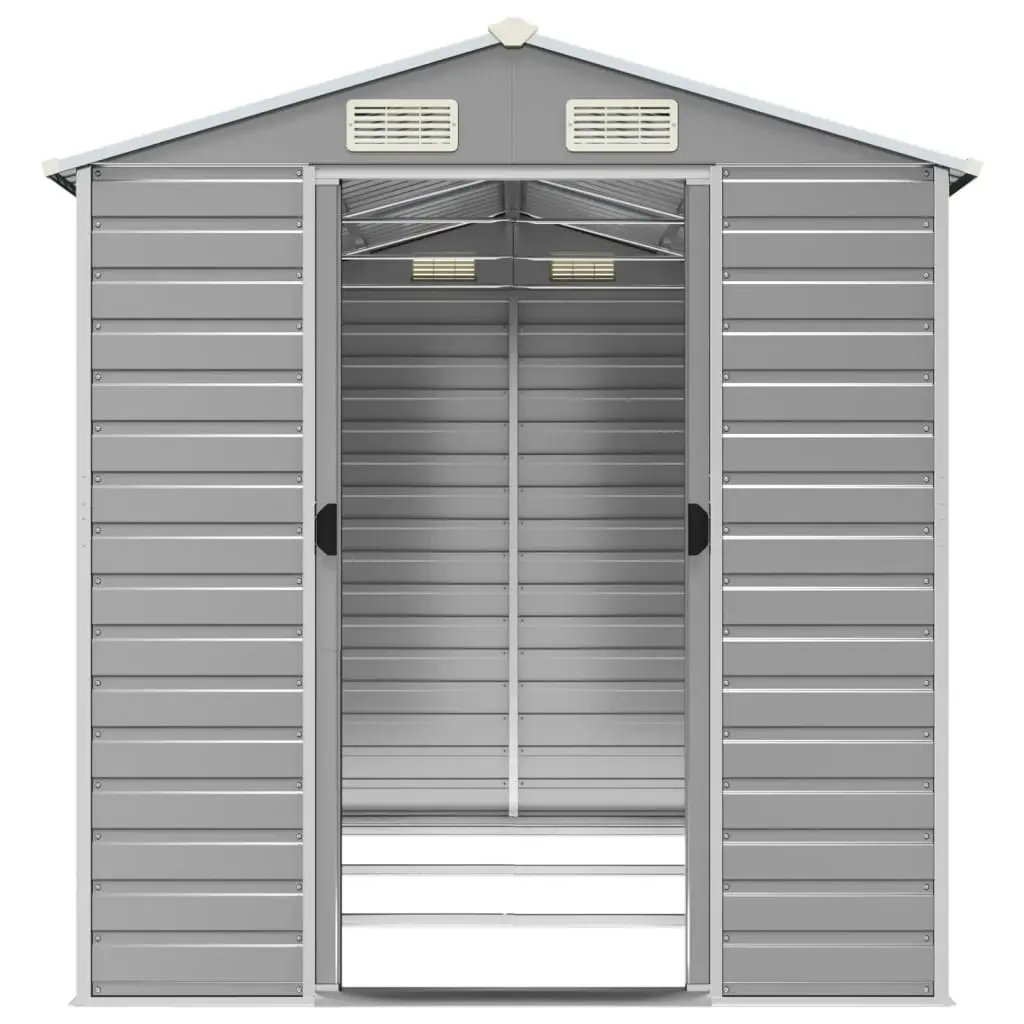 Garden Shed Light Grey 191x300x198 cm Galvanised Steel 3188244