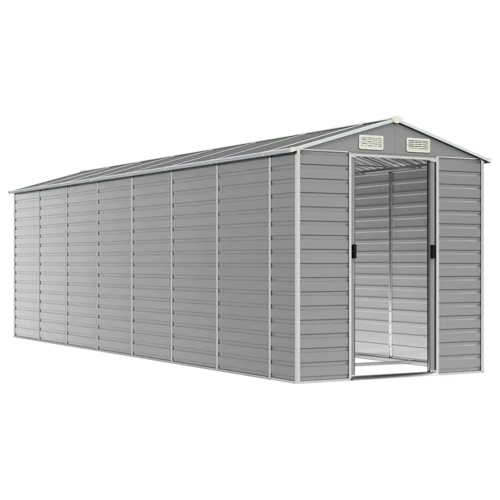 Garden Shed Light Grey 191x640x198 cm Galvanised Steel 3188248