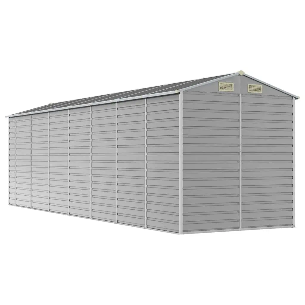 Garden Shed Light Grey 191x640x198 cm Galvanised Steel 3188248