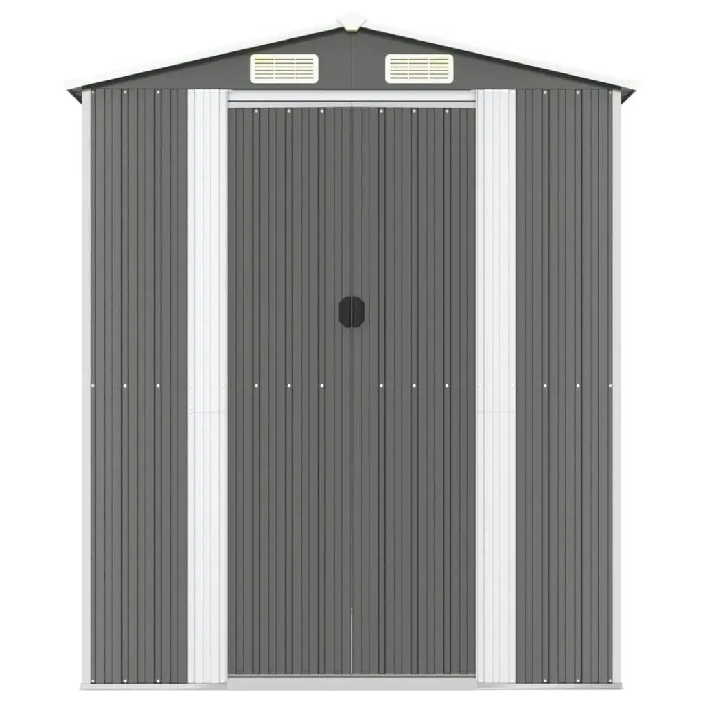 Garden Shed Light Grey 192x191x223 cm Galvanised Steel 3147438