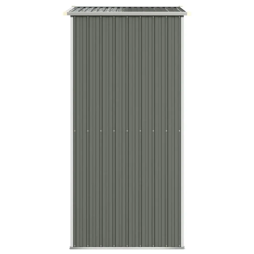 Garden Shed Light Grey 192x108x223 cm Galvanised Steel 319269