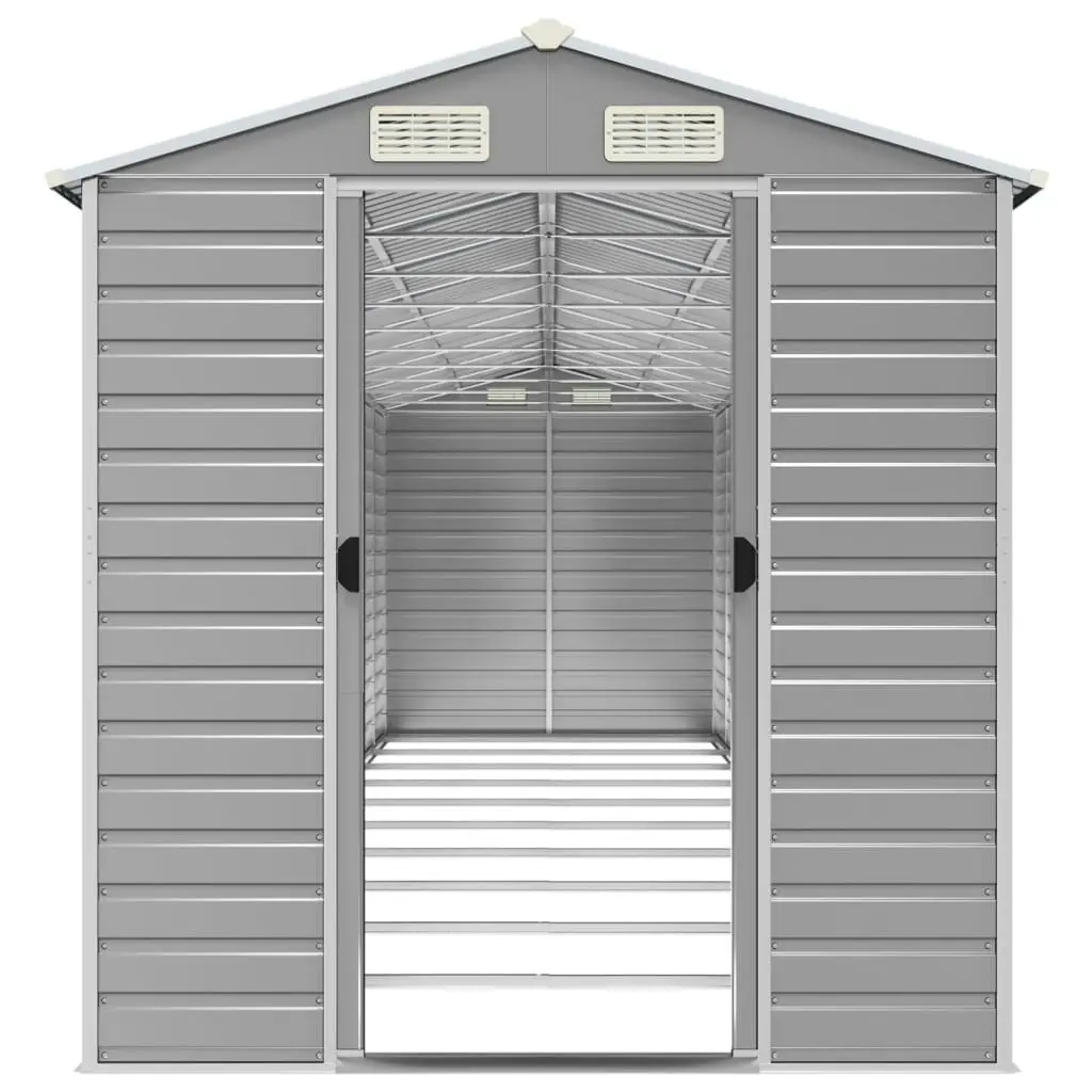 Garden Shed Light Grey 191x895x198 cm Galvanised Steel 3188251