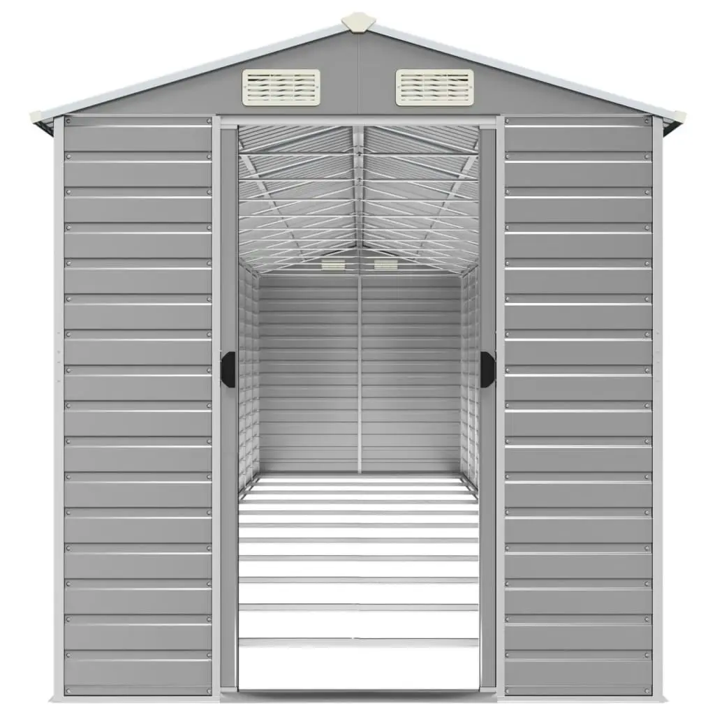 Garden Shed Light Grey 191x980x198 cm Galvanised Steel 3188252