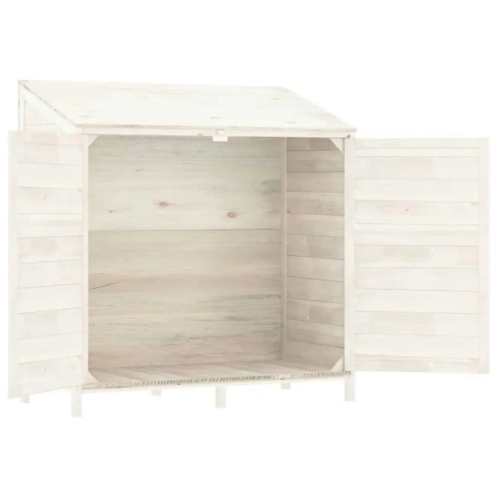 Garden Shed White 102x52x112 cm Solid Wood Fir 152183