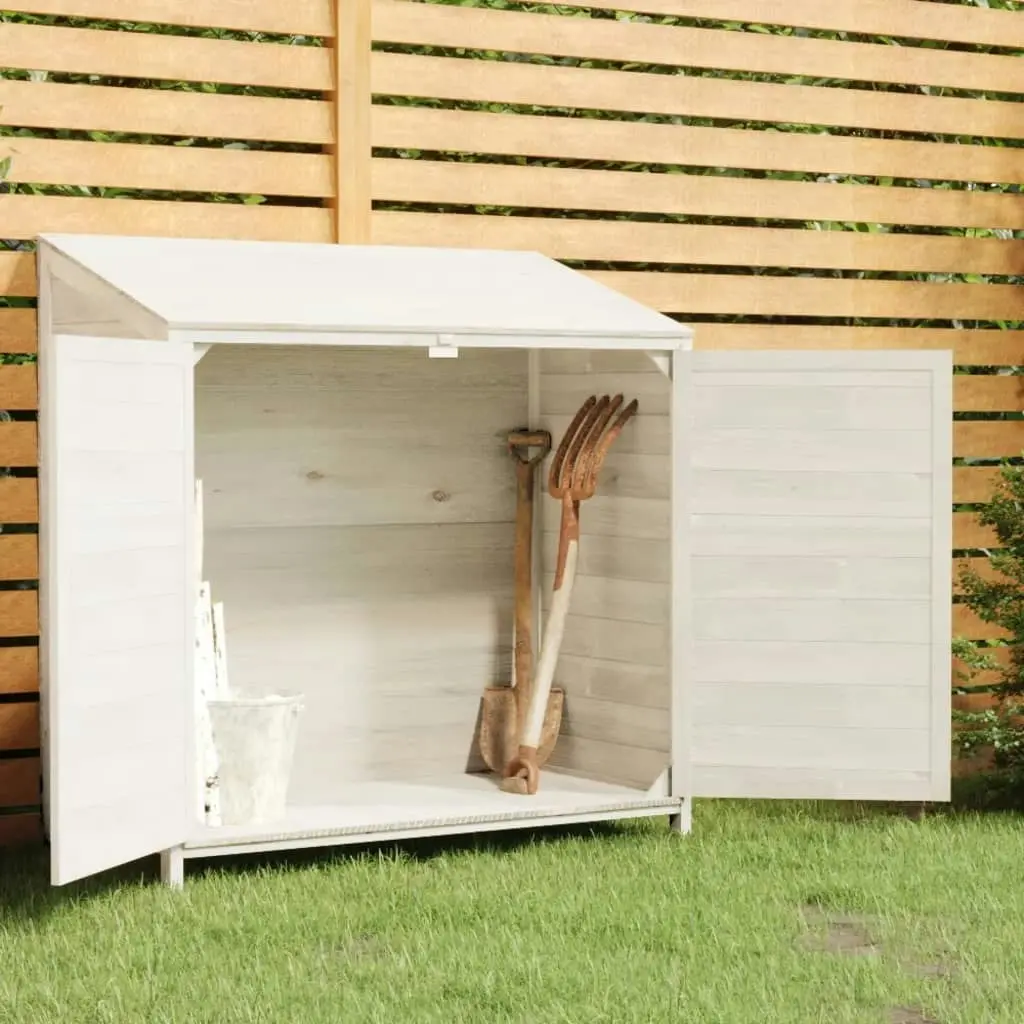 Garden Shed White 102x52x112 cm Solid Wood Fir 152183