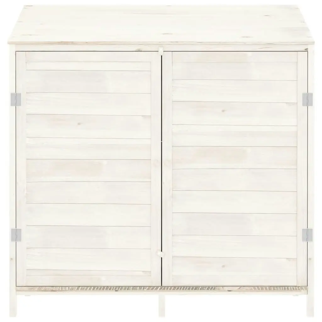 Garden Shed White 102x52x112 cm Solid Wood Fir 152183