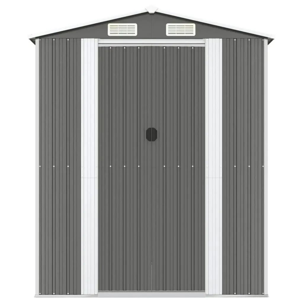 Garden Shed Light Grey 192x855x223 cm Galvanised Steel 3147446