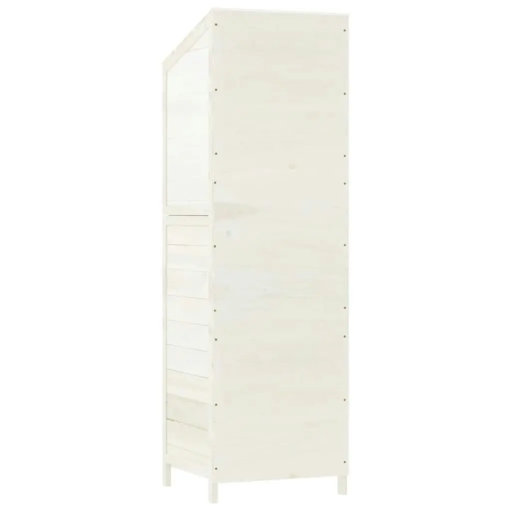 Garden Shed White 55x52x174.5 cm Solid Wood Fir 152187