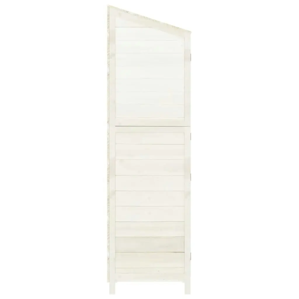 Garden Shed White 55x52x174.5 cm Solid Wood Fir 152187