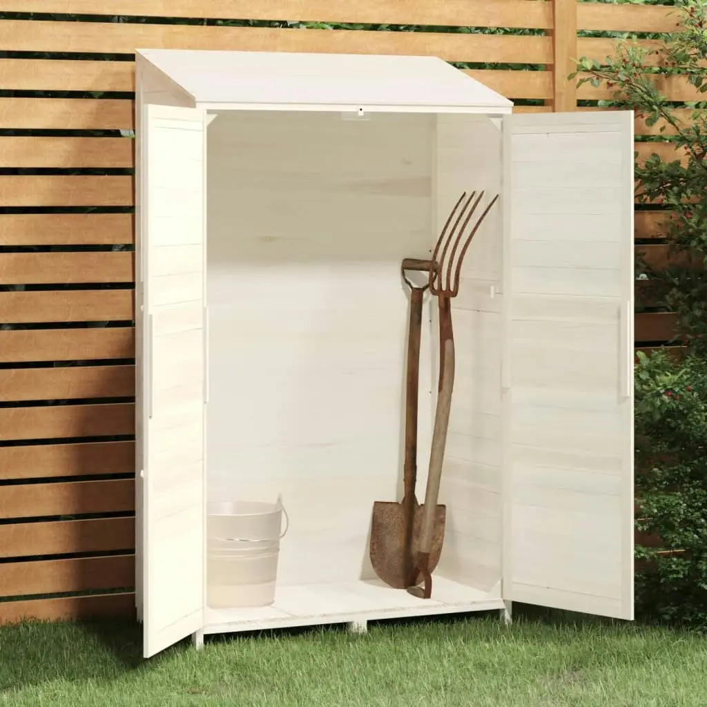 Garden Shed White 102x52x174.5 cm Solid Wood Fir 152191