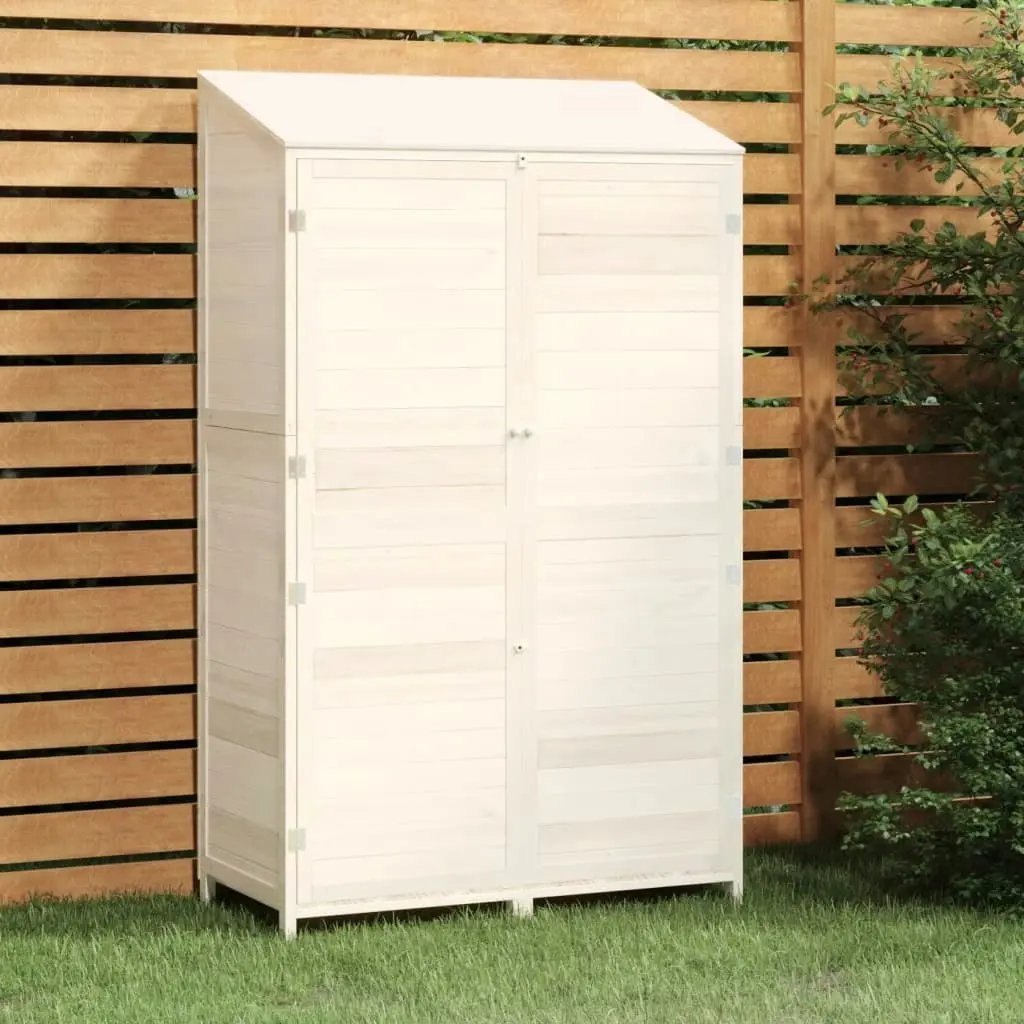 Garden Shed White 102x52x174.5 cm Solid Wood Fir 152191