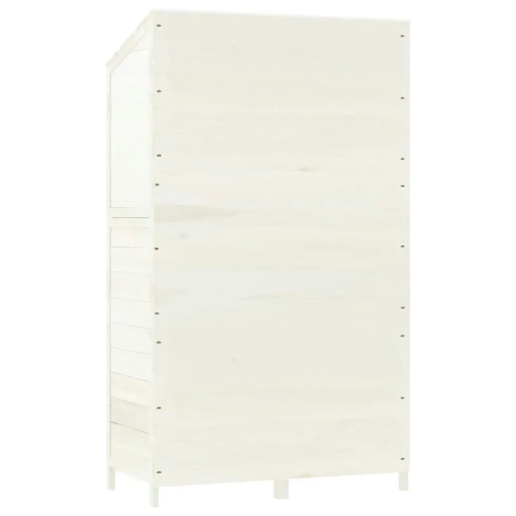 Garden Shed White 102x52x174.5 cm Solid Wood Fir 152191