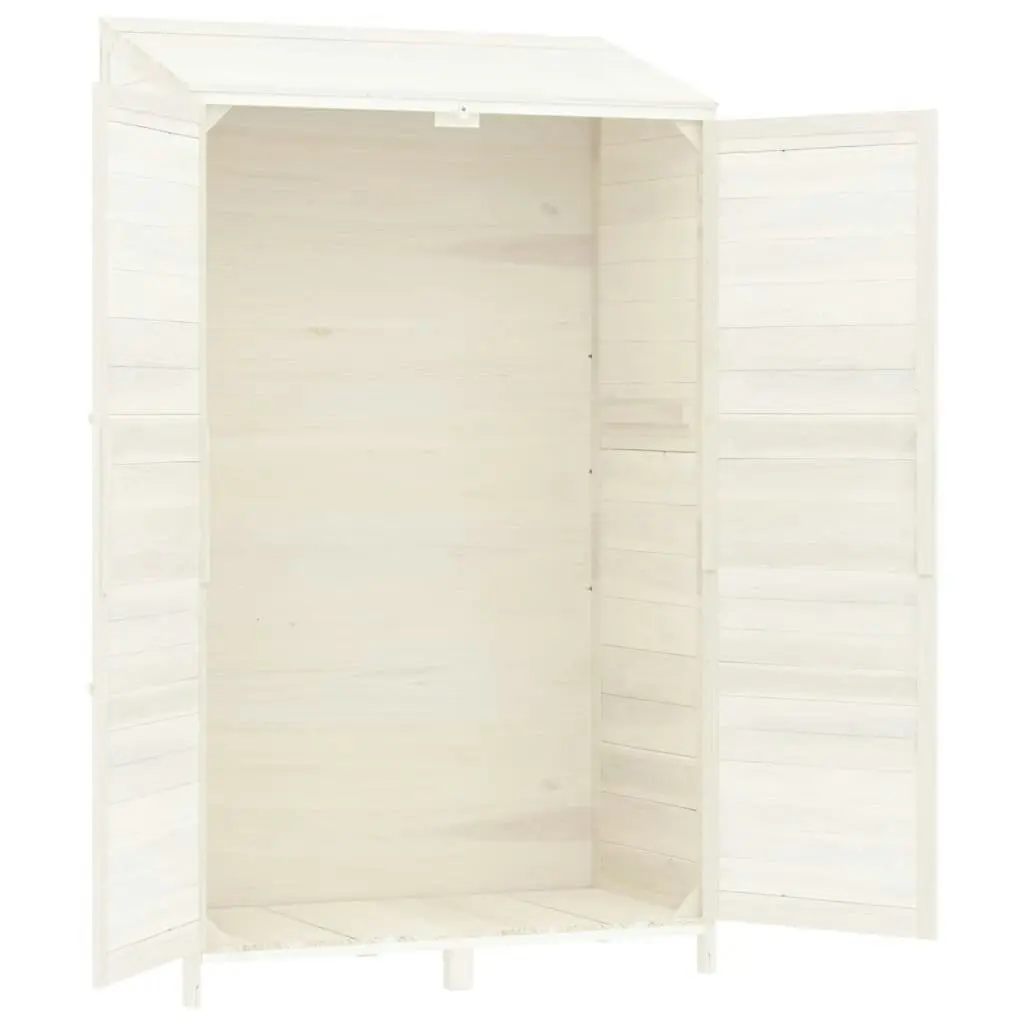 Garden Shed White 102x52x174.5 cm Solid Wood Fir 152191