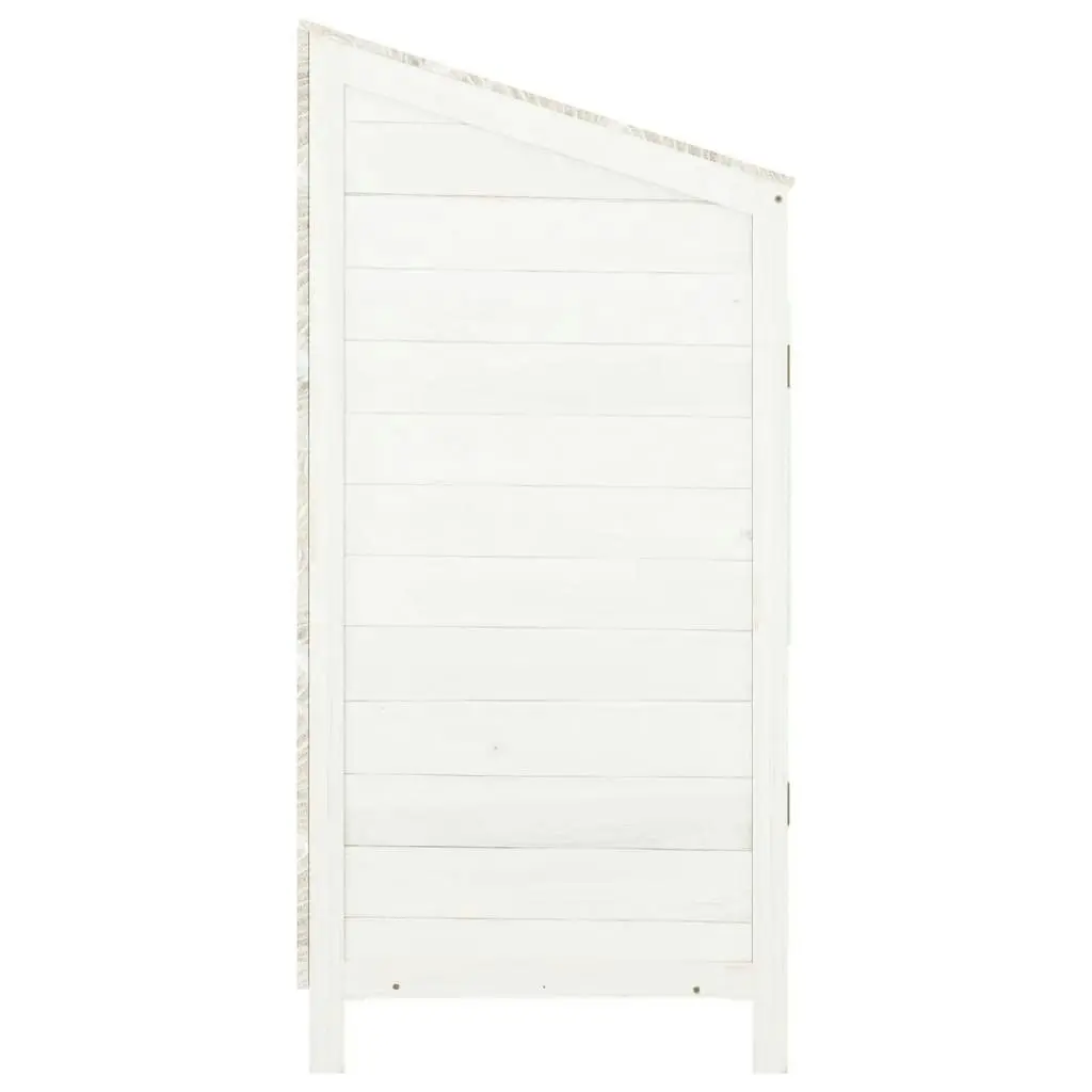 Garden Shed White 55x52x112 cm Solid Wood Fir 152179