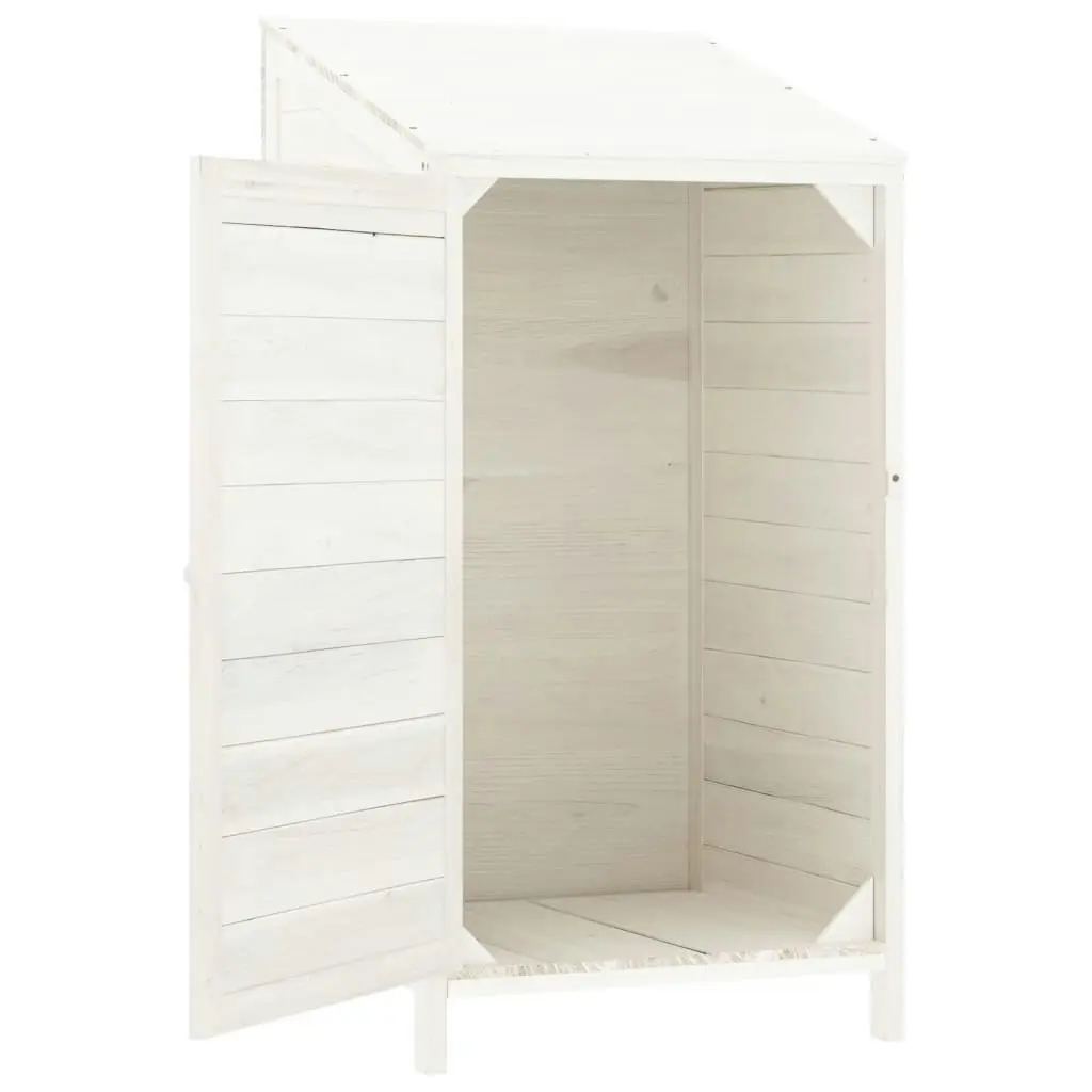 Garden Shed White 55x52x112 cm Solid Wood Fir 152179