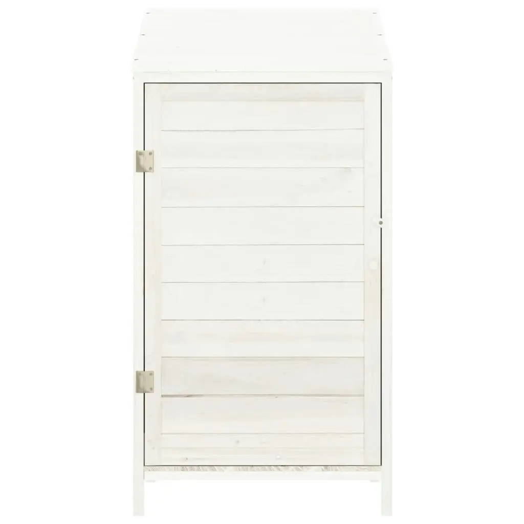 Garden Shed White 55x52x112 cm Solid Wood Fir 152179