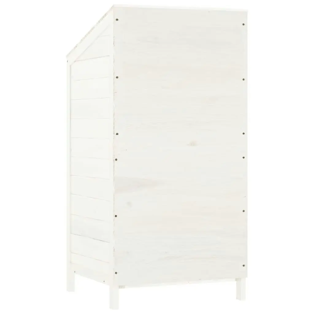 Garden Shed White 55x52x112 cm Solid Wood Fir 152179