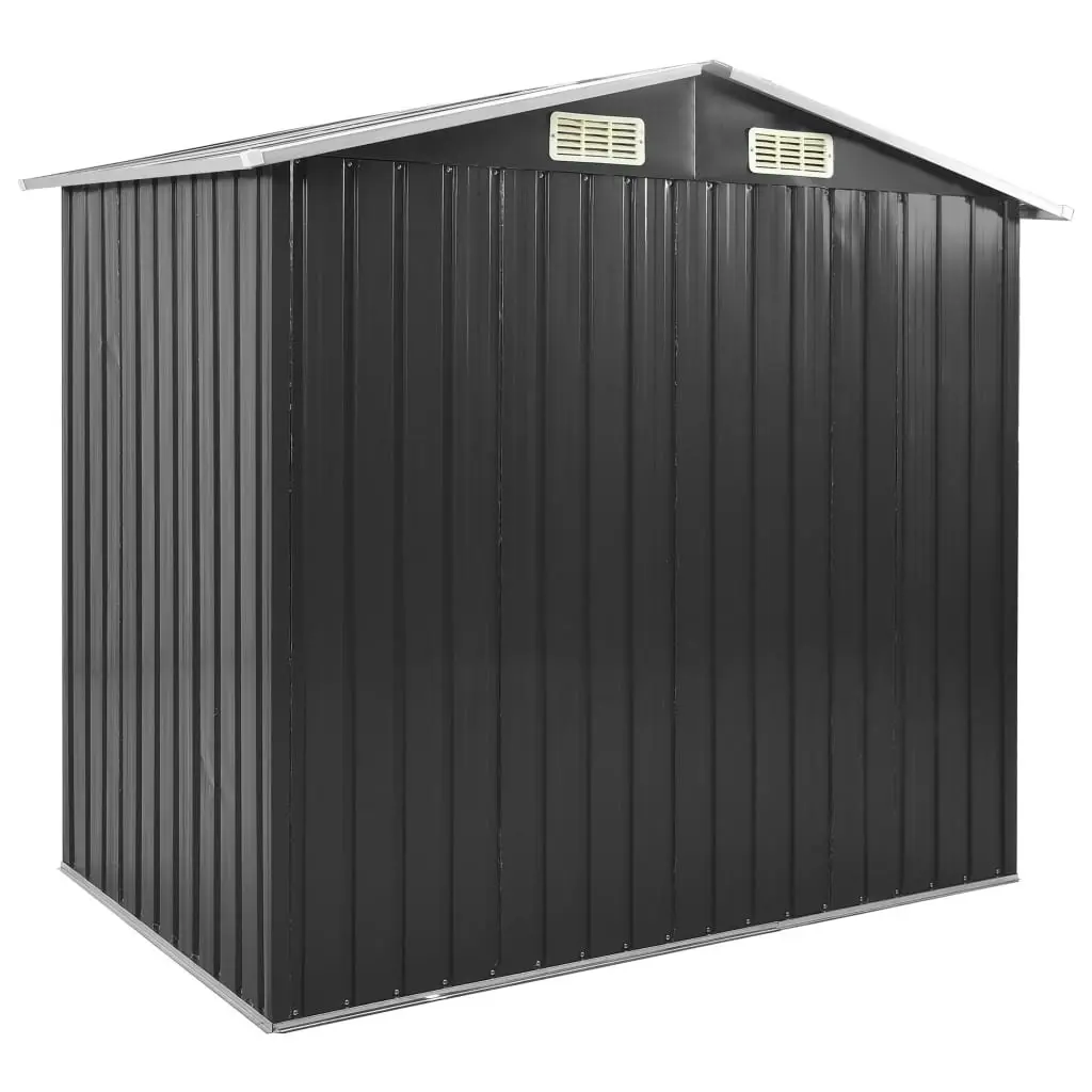 Garden Shed with Rack Anthracite 205x130x183 cm Iron 47106