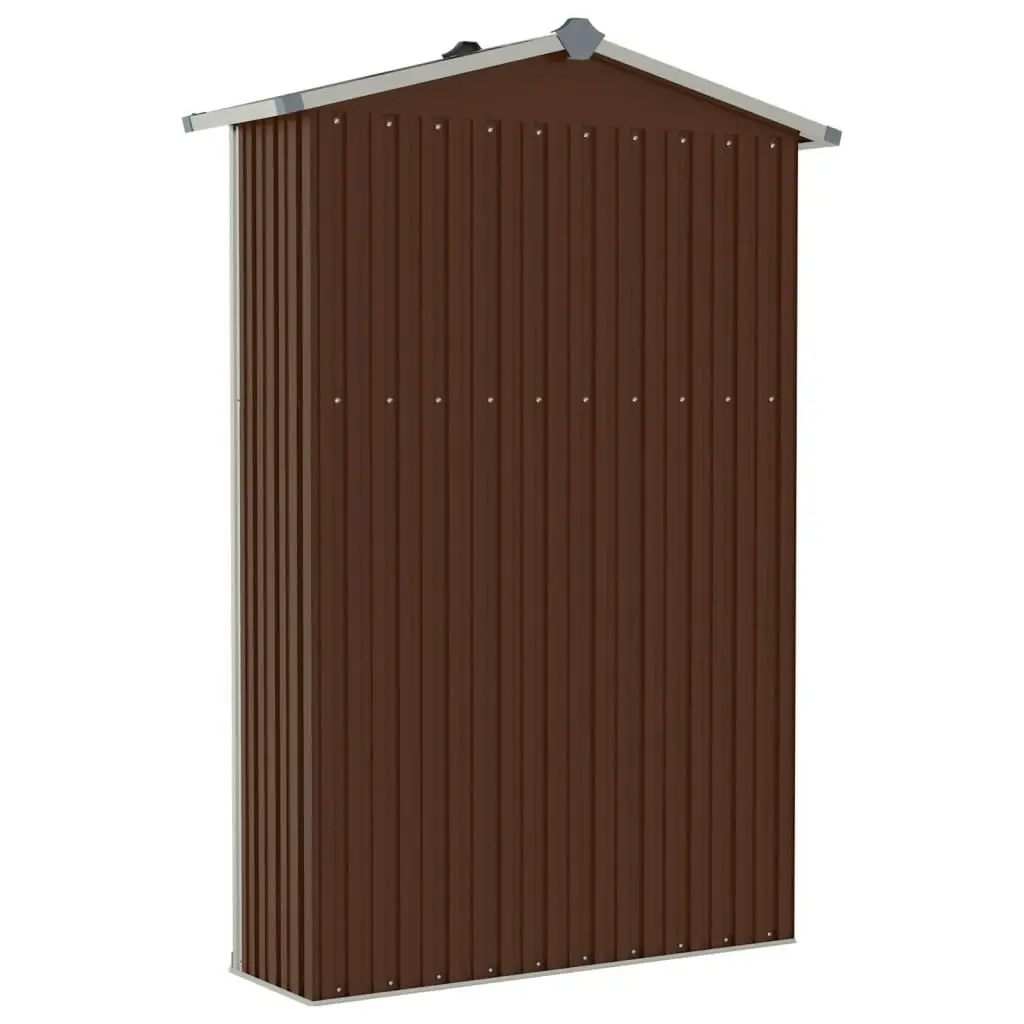 Garden Shed Brown 116x45x175 cm Galvanised Steel 46304