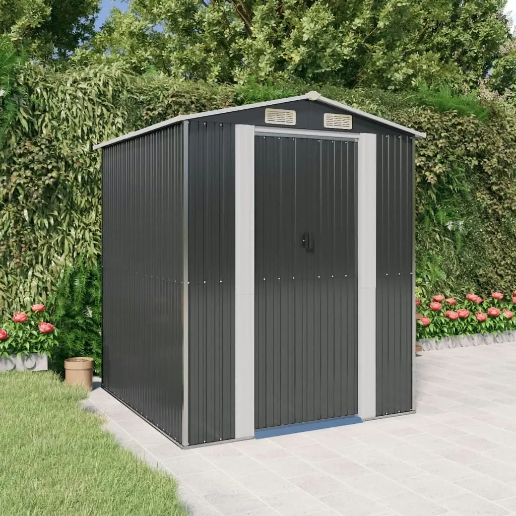 Garden Shed Anthracite 192x191x223 cm Galvanised Steel 3147449