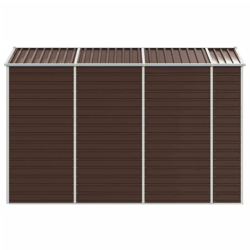 Garden Shed Brown 191x300x198 cm Galvanised Steel 3188266