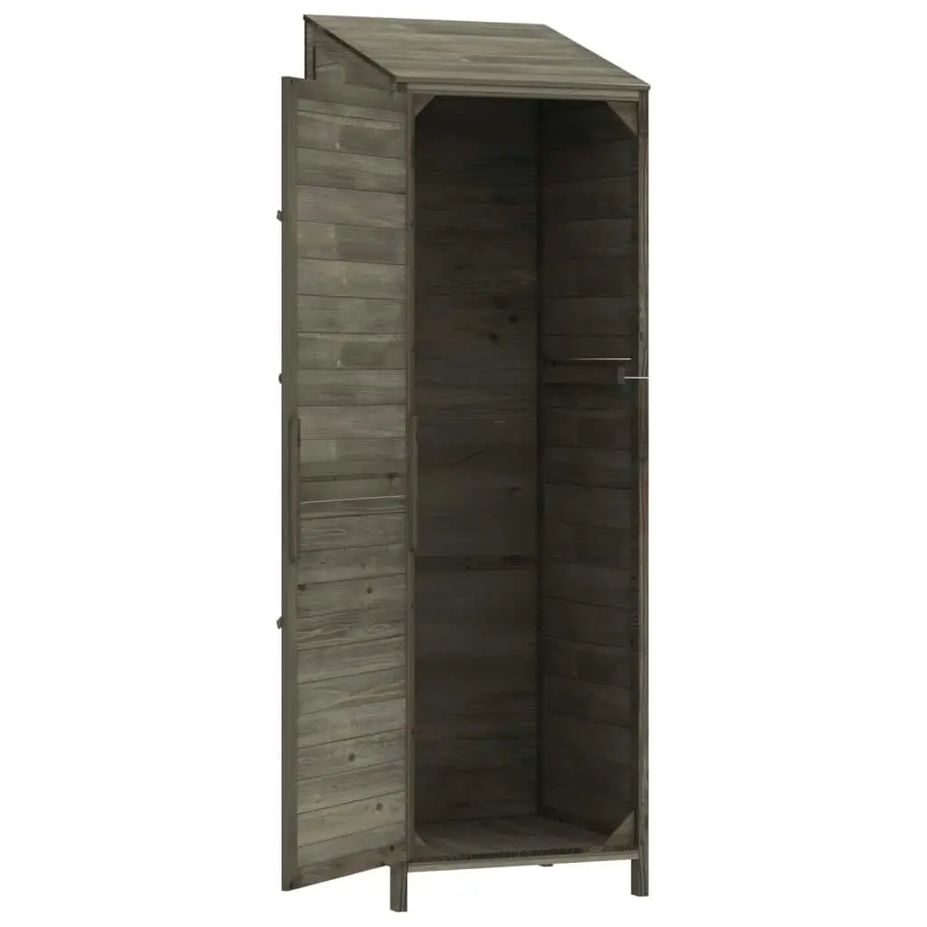 Garden Shed Anthracite 55x52x174.5 cm Solid Wood Fir 152188