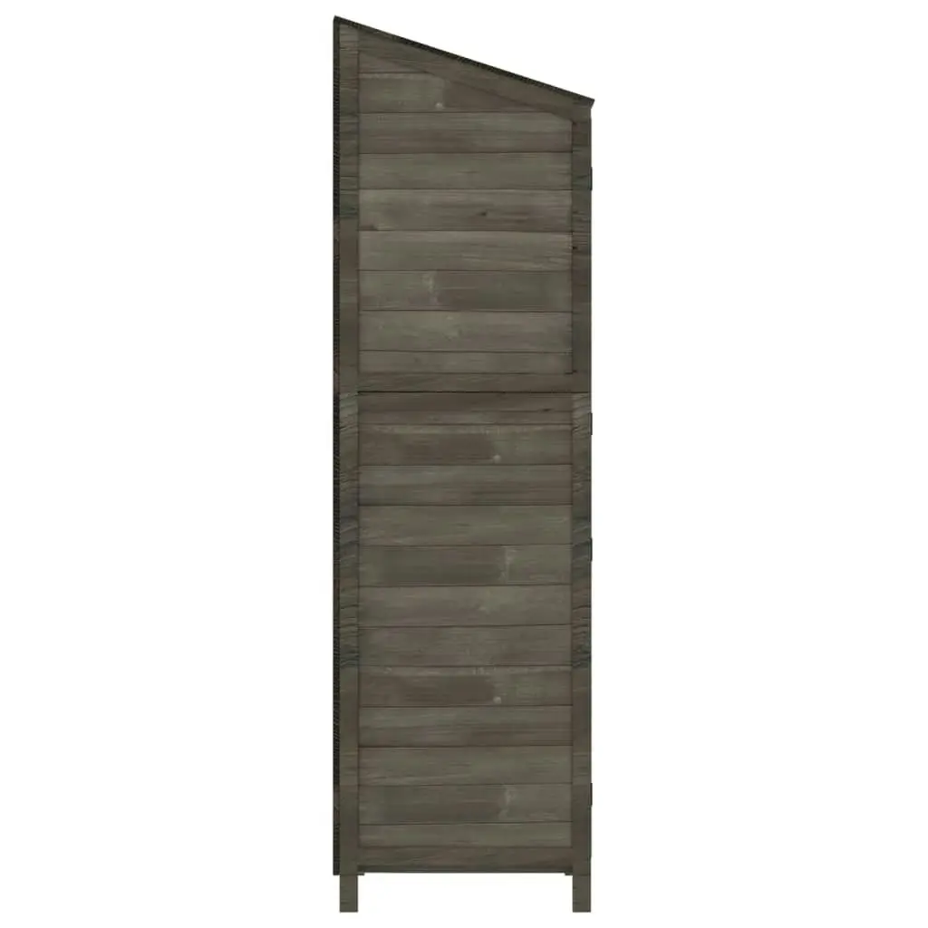 Garden Shed Anthracite 55x52x174.5 cm Solid Wood Fir 152188