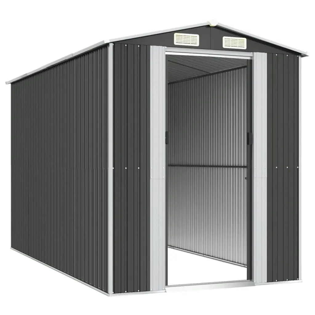 Garden Shed Anthracite 192x357x223 cm Galvanised Steel 3147451